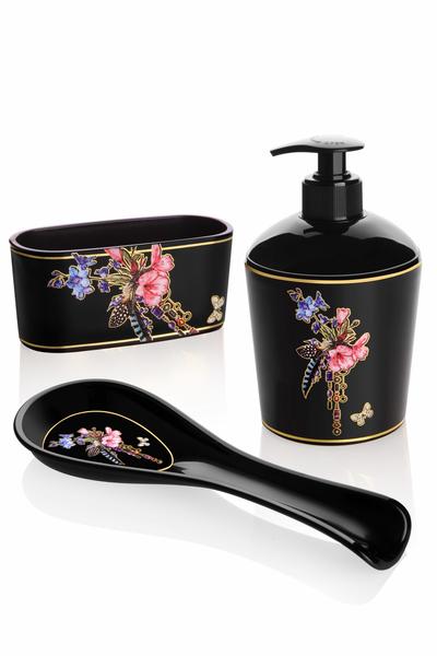 Queen's Kitchen | Akrilik Yaldızlı Mutfak Seti 3 Parça