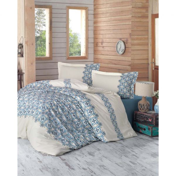 Classic Ranforce Avonni v1 طقم غطاء لحاف مفرد بيج