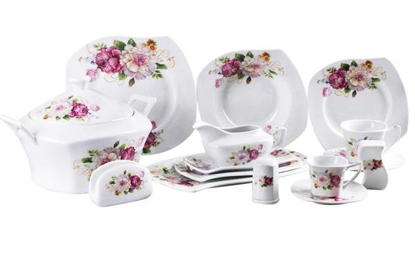 Schäfer 86 Teilig Ess Set für 12 Personen mit Blumen Design | 30960