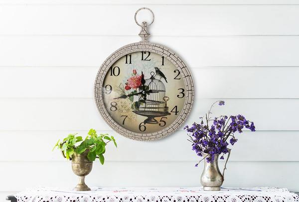 Kuş Desenli Duvar Saati