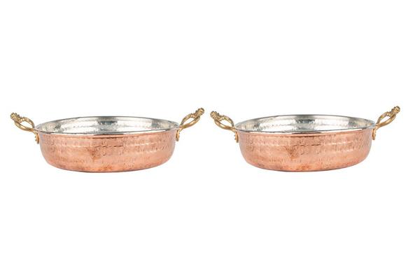 Duygu 2'li Bakır Tava Seti | 18x18 | Duygu-Tava-Seti