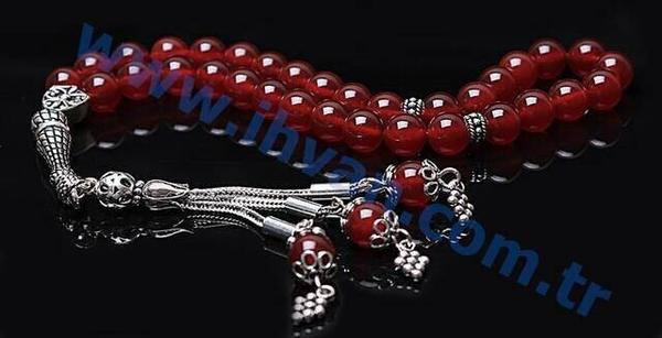 Chapelet en pierre d'agate (argent sterling 925)