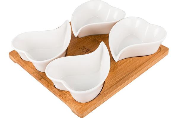 Hayal | Kase Seti | 5 Parça | Fine Porselen | Bambu | By-alz-p-180195