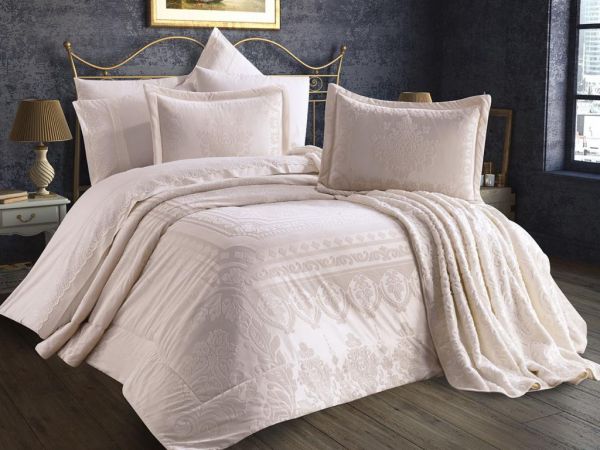 Çeyiz Diyarı Defne 10 Parça Çeyiz Seti Krem