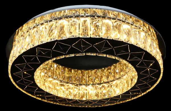 Dekonaz Kristal LED Yuvarlak Tavan Lambası MP3 Bluetooth Ø60cm | DTX-C27-20