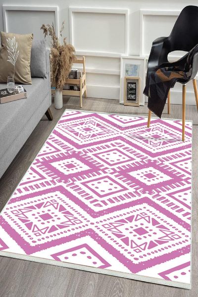 Birkilim Yıkanabilir Dekoratif Halı İpeksi Kaymaz Taban | MLN-IP-HS-467