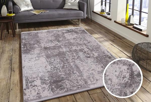 Flora Krizantem Collection Halı | Gri | F-1737A-Grey