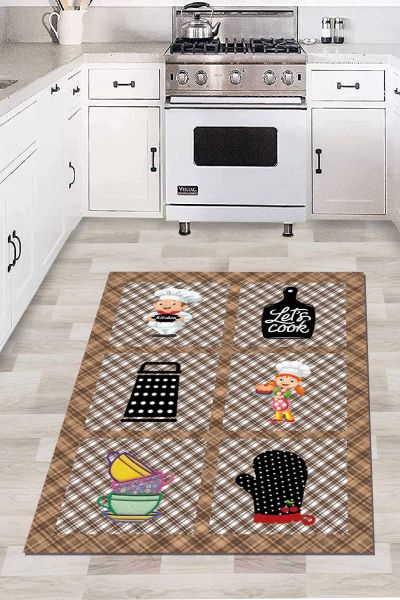 Birkilim Yıkanabilir İpeksi Kaymaz Taban Mutfak Halısı | MLN-IP-HT-825
