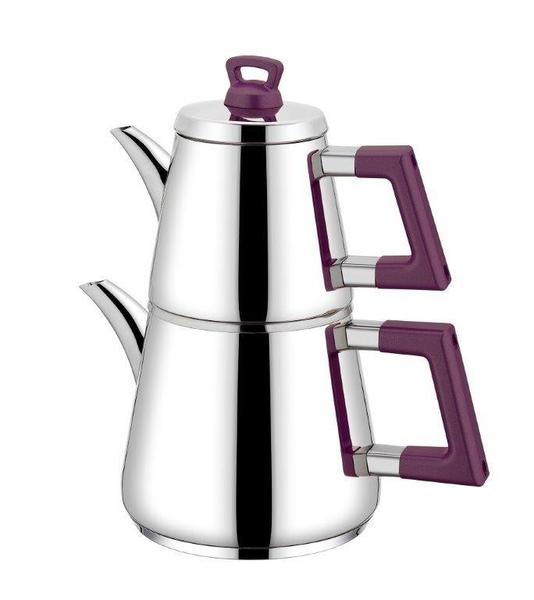 Neva Lidya Çaydanlık Takımı | Paslanmaz Çelik | Gümüş | N2664