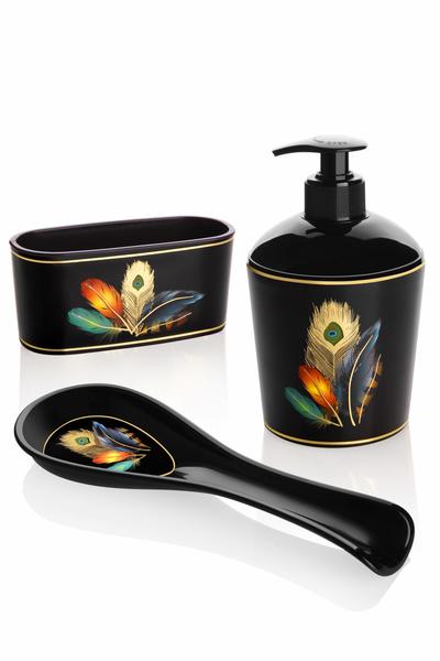 Acrylic Luxury 3 Piece Gilded Kitchen Set