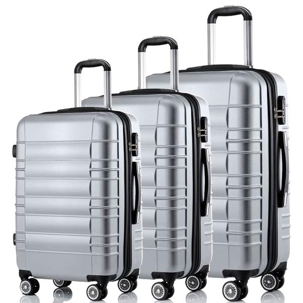 Hoffmans 3lü Valiz Seti | Gümüş | 02009