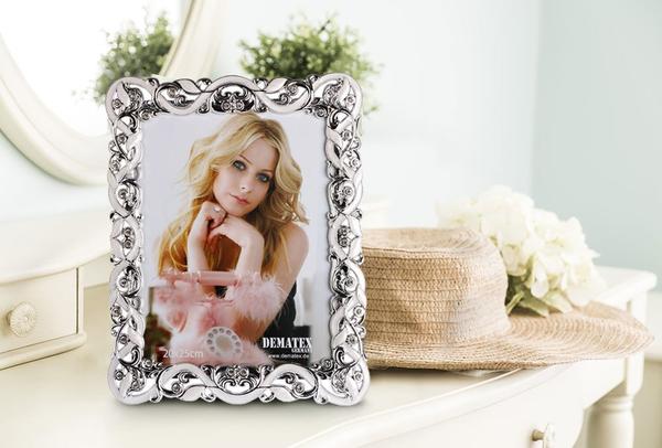 Dematex Resim Çerçevesi Dört Köşe | Gümüş Beyaz | 20x25cm