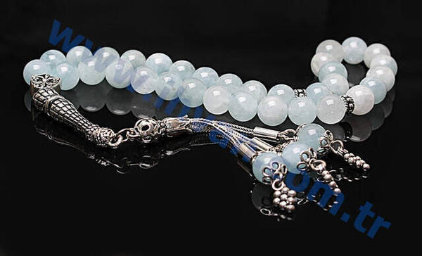 Aquamarine Stone Rosary (925 AYAR SILVER)