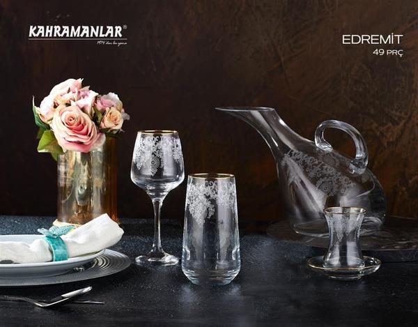 Edremit Gold 49 Parça Kristal Takimi