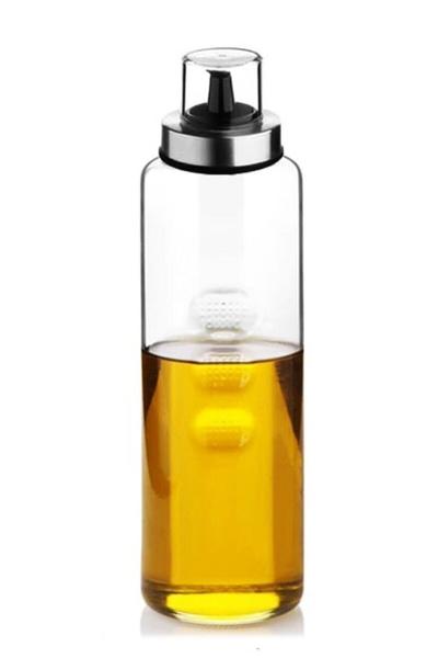 Bayev Parmak İzli Damlatmaz Kapaklı Cam Yağlık - 500 ML