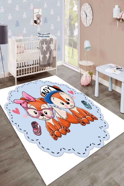Birkilim Yıkanabilir İpeksi Kaymaz Taban Çocuk Odası Halısı | MLN-IP-SD-193