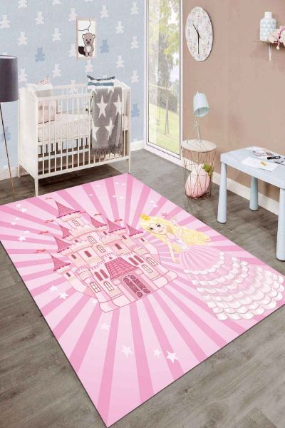 Birkilim Yıkanabilir İpeksi Kaymaz Taban Çocuk Odası Halısı | MLN-IP-SD-220