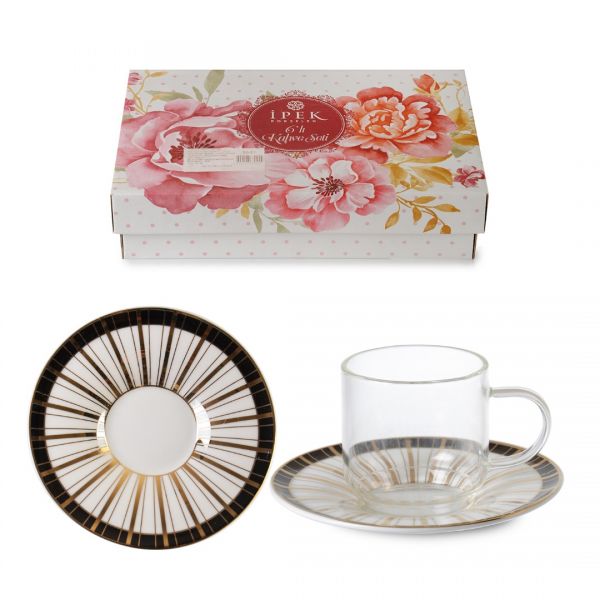 GPB13 & LA-10 PORS # 6385 # BOROSILICATE COFFEE SET 130 ccm | SILK-13609