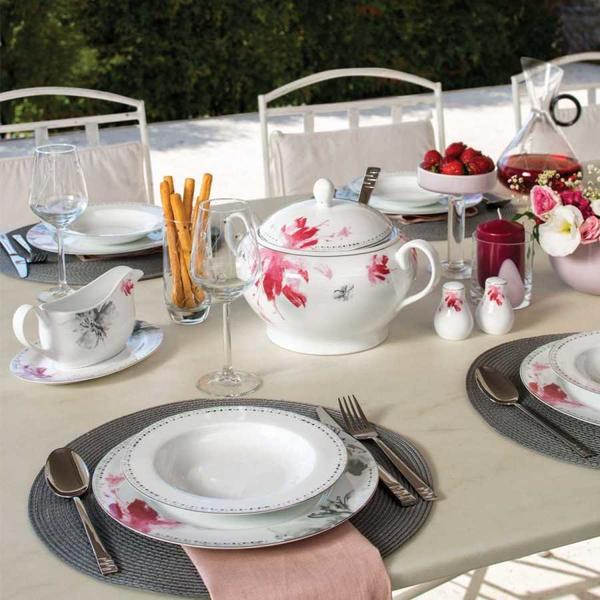 Korkmaz Bianca Collection | 86 Parça | 12 Kişilik | Yuvarlak | Yemek Takımı | A8020