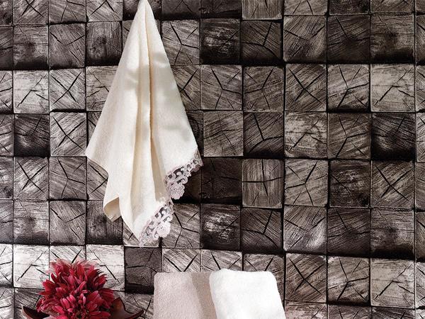 Duru Fransız Güpürlü Lüx Bambu Havlu 2'li Ekru Bej