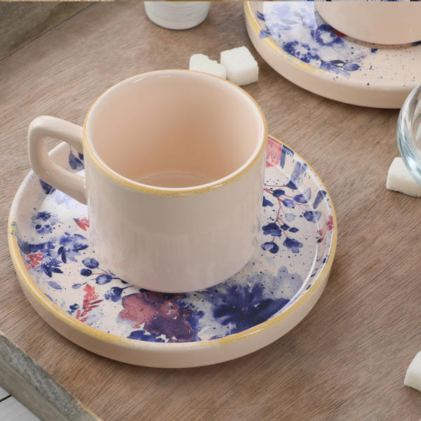 طقم شاي ميموزا الأحمر القابل للتكديس | كيراميكا