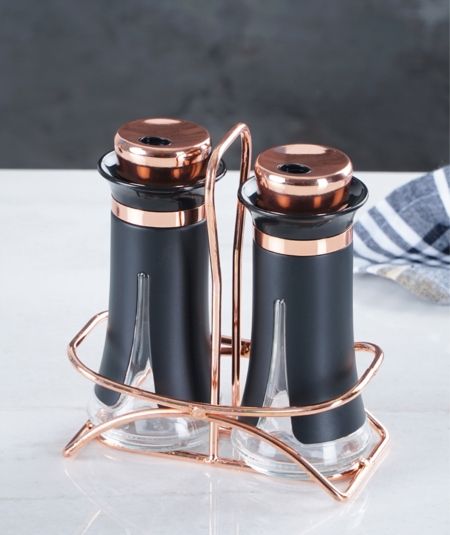 Acar Mutfak | 2'li Standlı Cam Tuzluk ve Biberlik