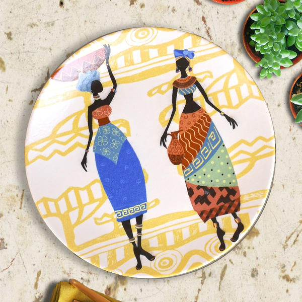 Ege Pasta Tabağı Afrikalı Kadınlar 6 Adet 20 Cm 18105 | Keramika