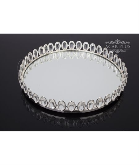 Acar Mutfak | Gümüş Kristal Aynalı Tepsi