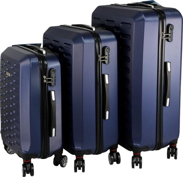 Hoffmanns ABS 3'lü Bavul Seti | Koyu Mavi | 73419