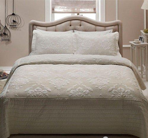Frenc Home Yatak Örtüsü Seti Krem