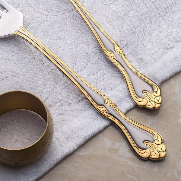 طقم أدوات مائدة Lalezar Gold Satin مكون من 30 قطعة