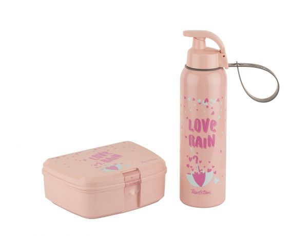 010-01-2LI PINK LOVE RAIN KUNSTSTOFF ERNÄHRUNGSSET