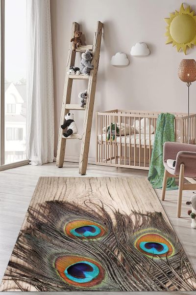 Birkilim Yıkanabilir Dekoratif Halı İpeksi Kaymaz Taban | MLN-IP-HP-775