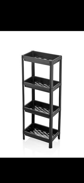 Bayev 4 Kat Organize Toparlayıcı Raf Ünitesi Siyah