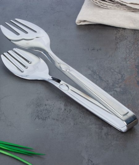 مطبخ اكار | ملقط سلطة فضي