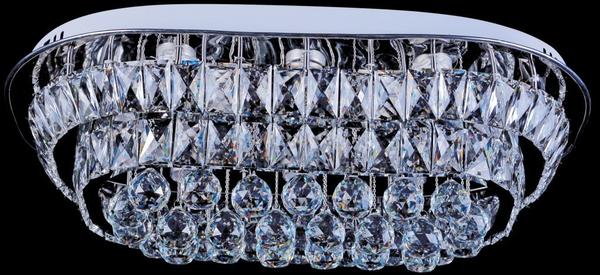 Dekonaz Kristal LED Dikdörtgen Tavan Lambası MP3 Bluetooth 60x40cm | DTX-C7-139