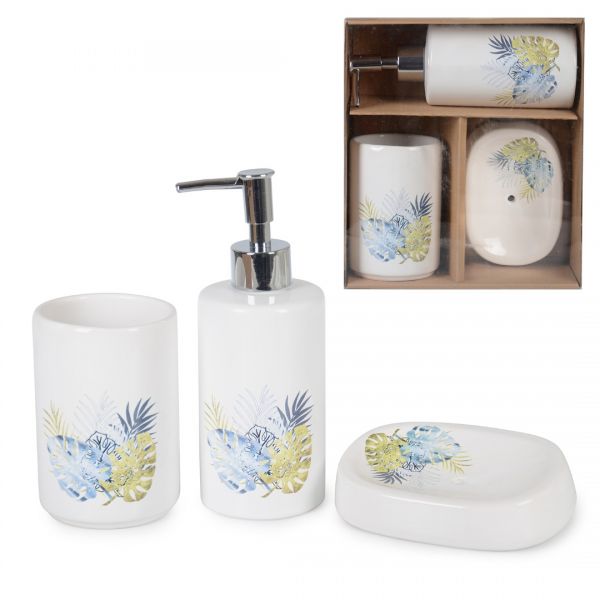 3 LU GUMUS MONSTERA BATH SET | SILK-TLS102