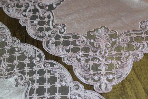 Mira 5-teiliges Samt-Wohnzimmer-Set Rosa