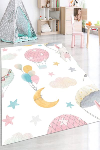 Birkilim Yıkanabilir Dekoratif Halı İpeksi Kaymaz Taban | MLN-IP-HP-634