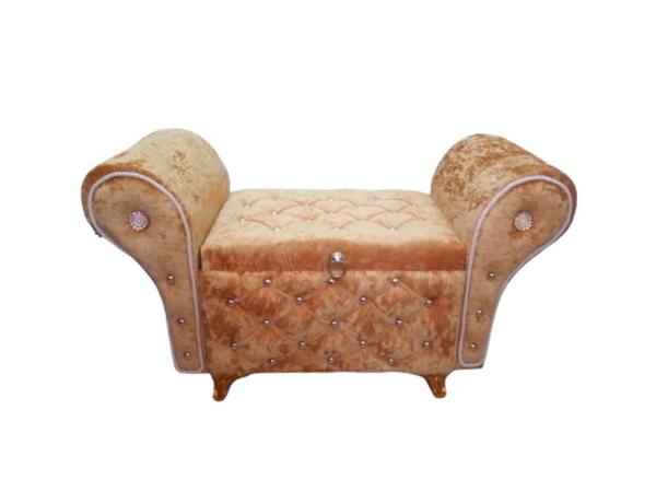 Fauteuil matelassé nacré 2 pièces Dowry Chest Cappucino
