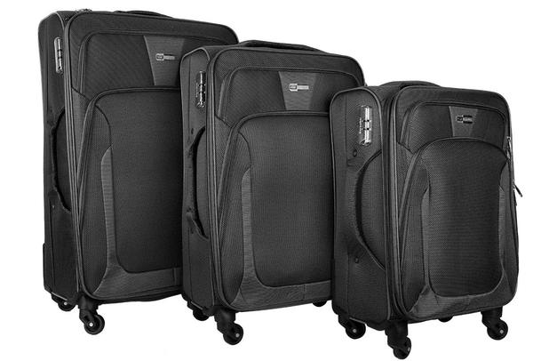 Baywalker 3'lü Bavul Seti | Tekerlekli | Siyah | Şifreli | By-st-1647-black