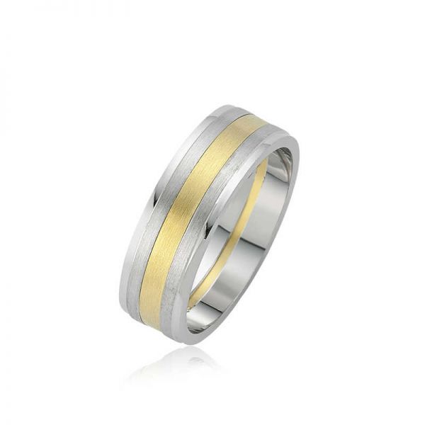 Gümüş Taşsız Çift Erkek Alyans