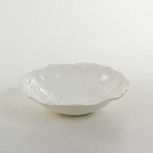 Kardelen Kabartma Gül Motifli Seramik Salata Kasesi