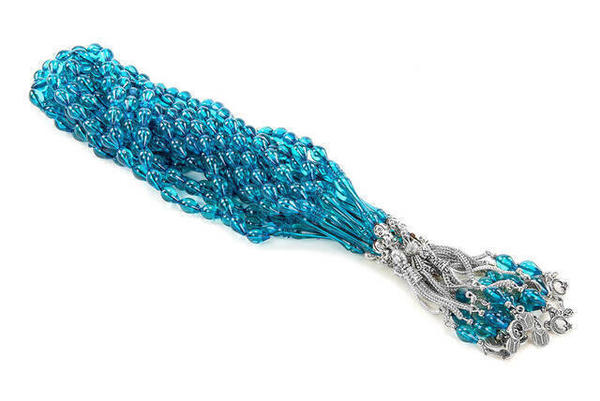 Drop Amber Look 33-Piece Hajj Umrah Gift Rosary 10 Pieces Blue