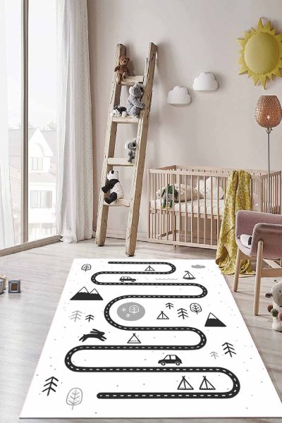 Birkilim Yıkanabilir İpeksi Kaymaz Taban Çocuk Odası Halısı | MLN-IP-HT-286