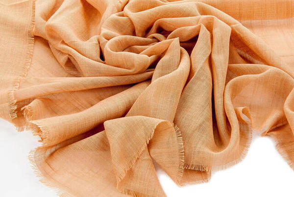 Flamed Square Cotton Blanket - Orange