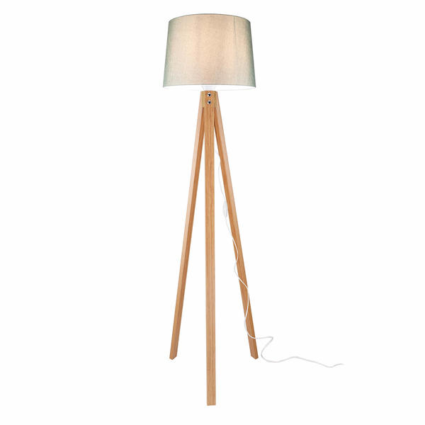 Deco Floor Lamp Bamboo Foot Green Hat
