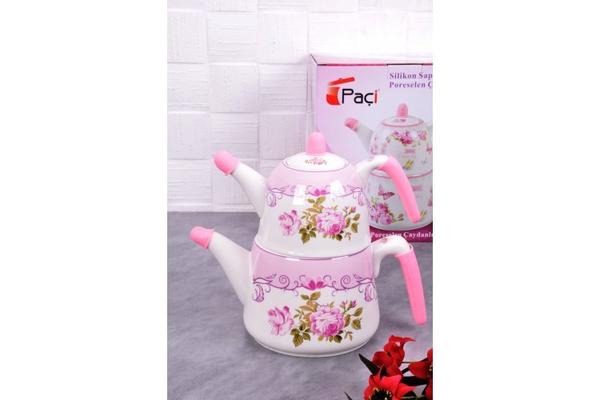 Paci Stacy Porselen Çaydanlık 2.7 Litre | Pembe