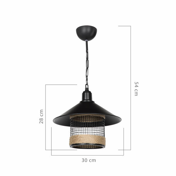 Nil Pendelleuchte Schwarz