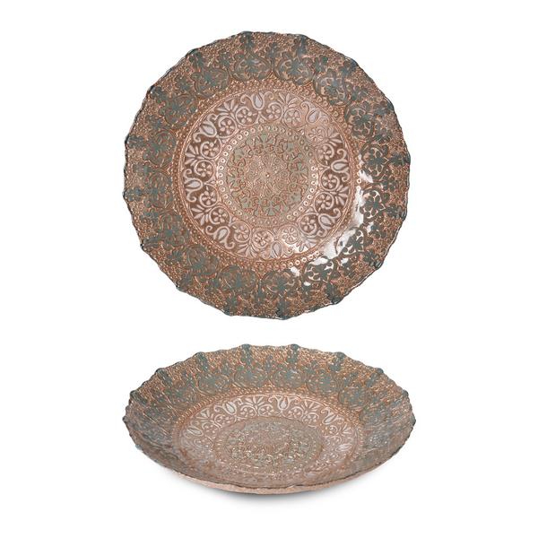 17131 ASSIETTE RONDE TUMBLED GOLD-30 CM | SILK-AKC913
